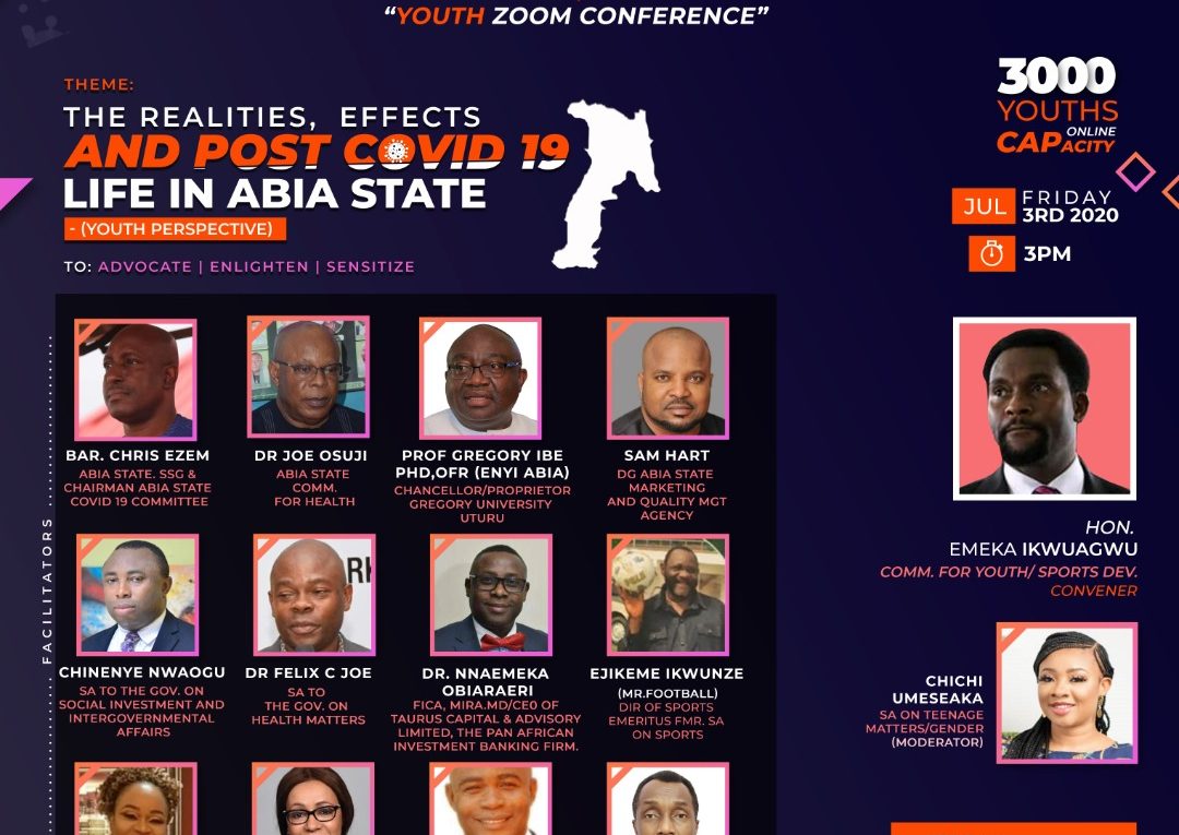 Commissioner for Youths and Sports, Hon Emeka Ikwuagwu Set to Hold Youth Zoom Conference 2020 in Abia State