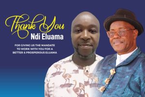 Chukwudi Uguru Congratulates Eluama Development Union President General-Elect, Sir Cyril Uchenye