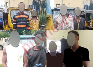 Rivers Police Command Arrest 14 Keke Robbers In Connection With Multiple Crimes