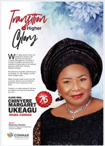 Final Journey for Late Elder Margaret Ukeagu Continues Today in Abuja
