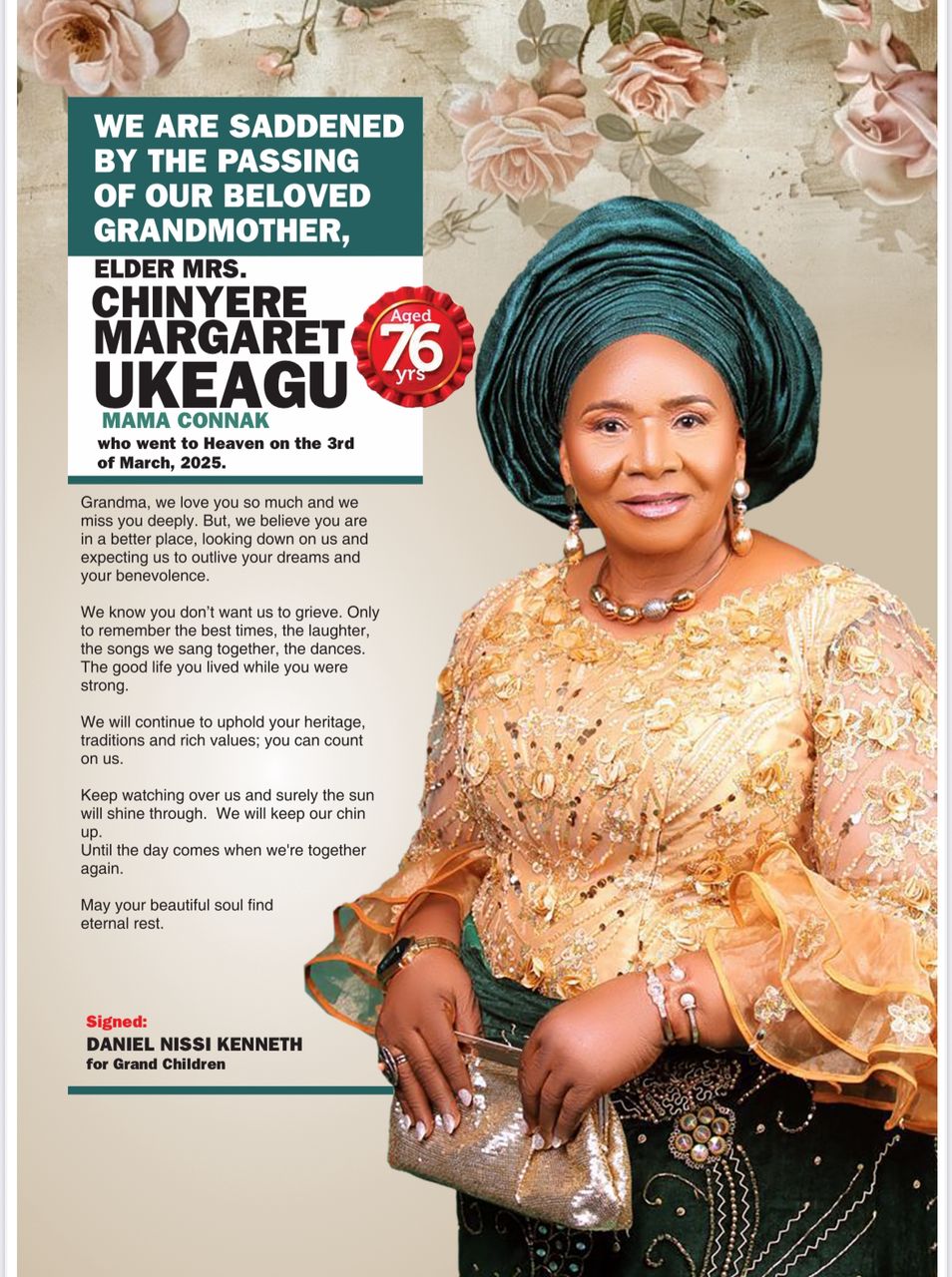 EXIT Of An Icon: The Final Journey of Mama CONNAK - Late Elder Mrs Chinyere Margaret Ukeagu