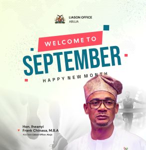 New Month Message From Hon Iheanyi Frank Chinasa, Abia State Chief Liaison Officer, Abuja