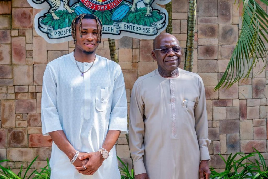 Gov Otti Flags-Off Construction Of New Umuahia Stadium, As SuperStar Chukwueze Applauds His Performance