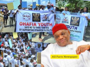 Abia North 2027: Ohafia youths reject Orji Kalu's 3rd term Senate ambition, disown "IPOB enclave" label as Deputy Governor Emetu rallies LP support